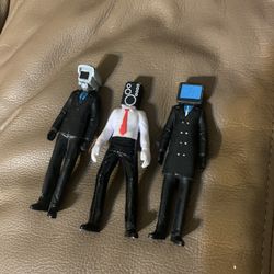 Skibidi Toilet Figure Set Toy incudling Cameraman, TV Man, & Speaker Man  set of 3