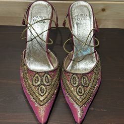 Beautiful Carlo Fellini heels size 6.5