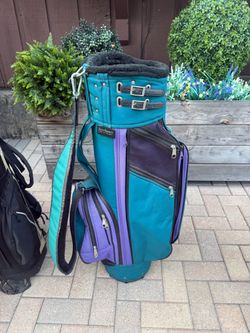 Jones Sports Teal and Purple Golf Cart Bag