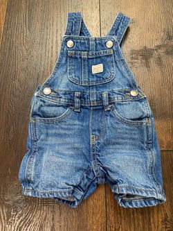 Boys blue jean overalls size 3/6 months by old navy #3