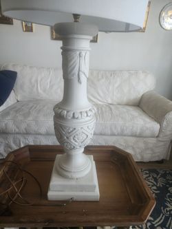 Tall vintage plastered lamp