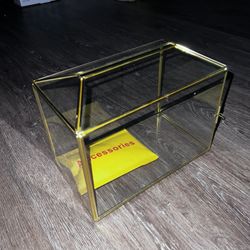 Glass Wedding Card Box with Lock