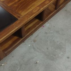 Wooden Coffee Table With Glass 