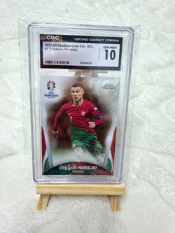 Cristiano Ronaldo 2023-24 Stadium Club Chrome UCL CGC 10