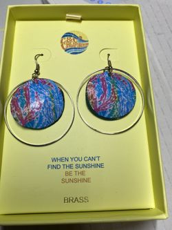 Lilly Pulitzer Inspired Earrings
