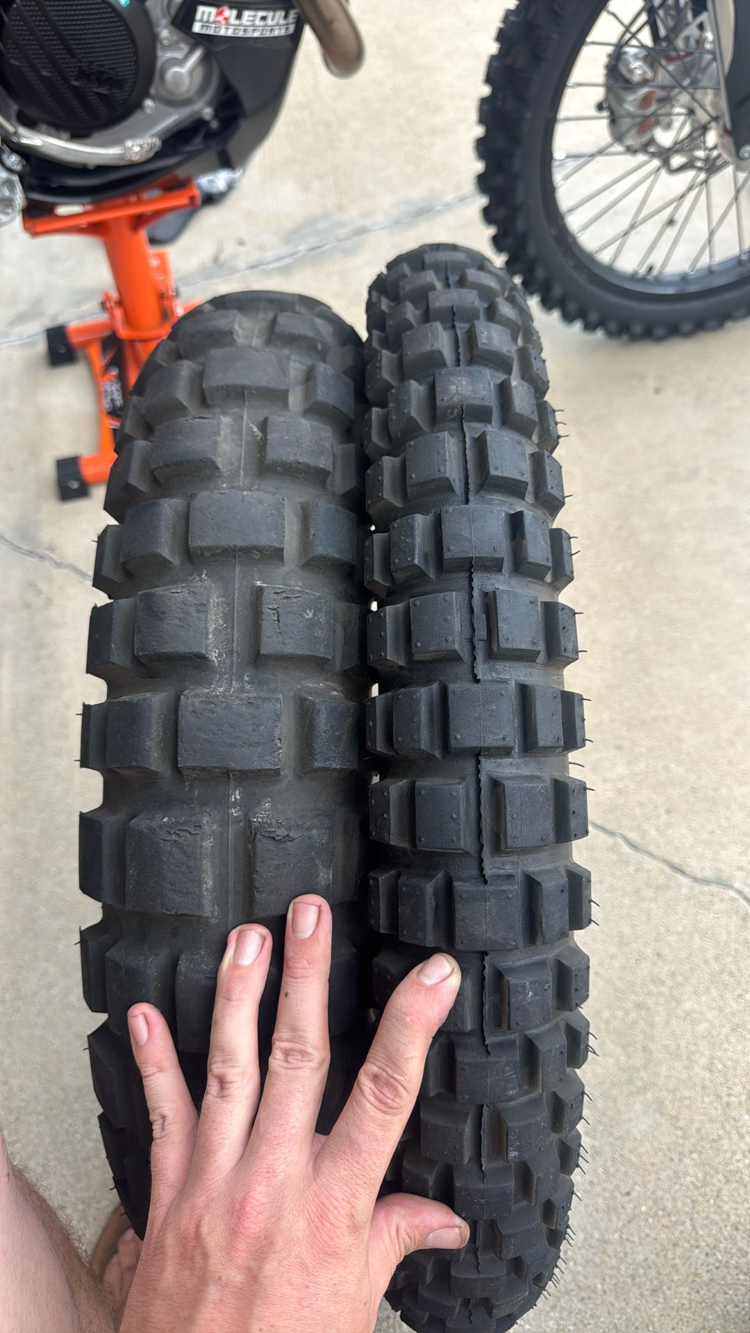 Stock KTM 500 Tires And Tubes
