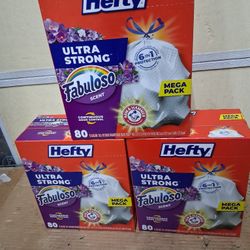 Hefty 13 gallon kitchen bags trash bags