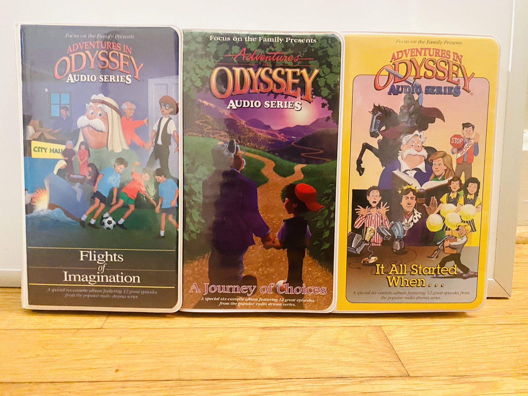 Set Of 3 Adventures In Odyssey Audi Cassette Albums