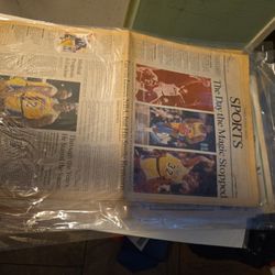 LA Times 1991 Nov 8th Magic Johnson
