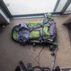 Green Camping Backpack 