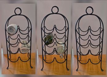 Home Decor - Heavy Black Wrought Iron Holder for Towels, Wine Bottles, Cooking Oils, etc.