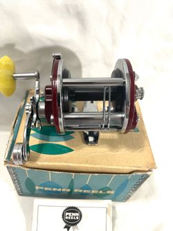 Mint condition like new with box & manual Penn-Peerless No. 9 medium, heavy action, ocean fishing reel.