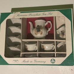 Vintage collectible Hermann Coburg Roehler Porcelain Bavarian Bear Tea Set