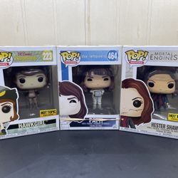 Lot of 3 Funko Pops Hawkgirl / Patti / Hester Shaw