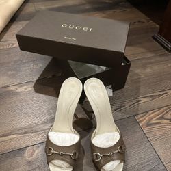 Gucci Heel Slides - Incrociato Soft (Cigar Brown) Size 7