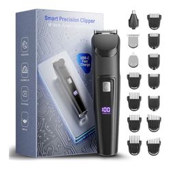 Beard Trimmer for Men, All-in-One Electric Razor & Hair Clipper, Waterproof Cordless Grooming Kit, Body Nose Ear Trimmer, Valentine's Day Gifts for Hi