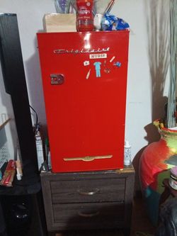 Red Mini Refrigerator 