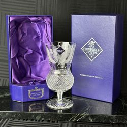 Edinburgh Crystal Thistle Cut Vase/Goblet, Boxed (Thistle Centenary Edition)