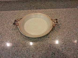 Studio Art Pottery Stoneware Pie Plate