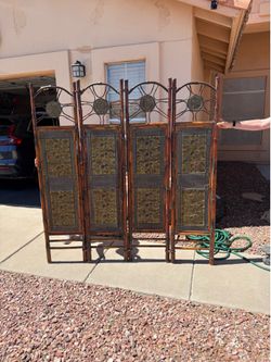 Vintage Bamboo  Elephant Room Divider