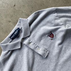 Vintage Y2K Polo Ralph Lauren: Grey polo longsleeve golf Size L