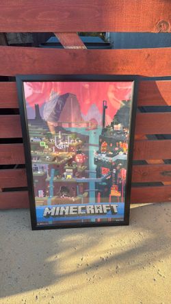 Framed Minecraft poster