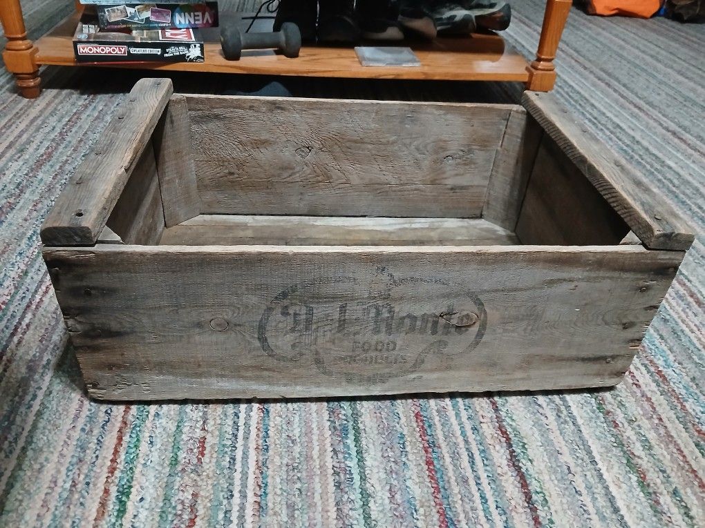 Del Monte Food Wood Crate