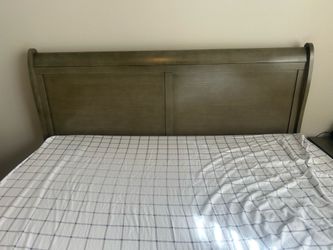 Queen Bed frame with box and mattress