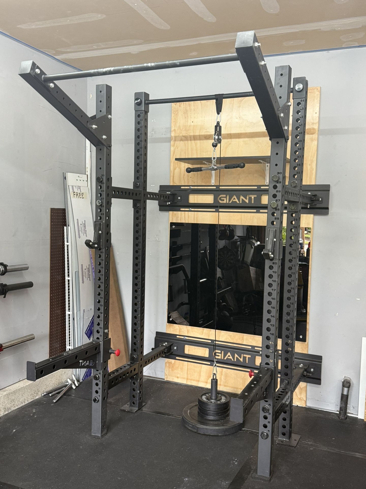 Custom Wall-Mounted Squat Rack