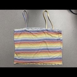 Pacsun Rainbow Tank Top Cropped