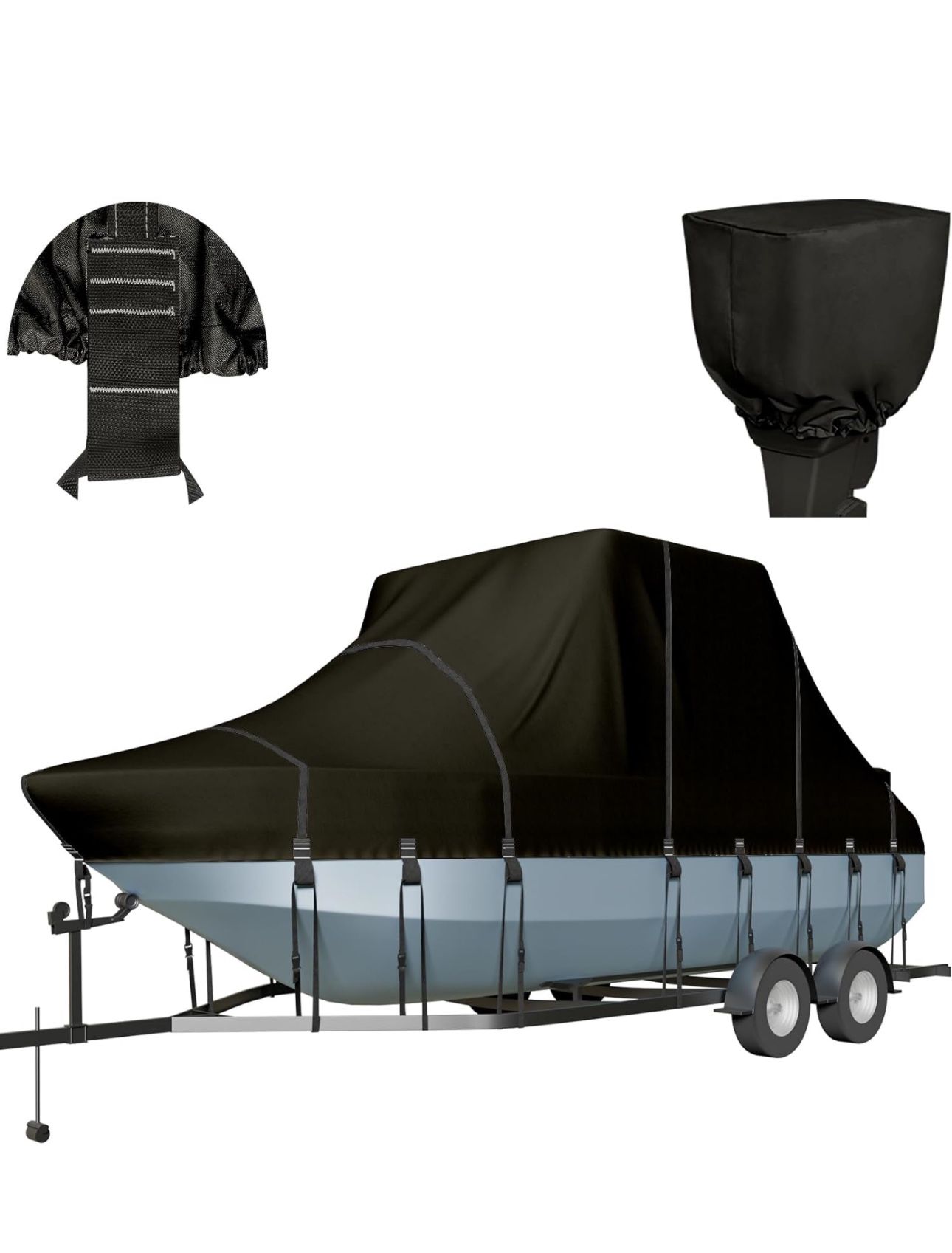 Heavy Duty T-Top Boat Cover 900D Solution Dyed Trailerable T Top Boat Cover 