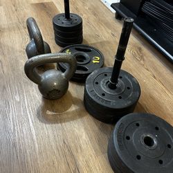 Dumbbells and Kettlebells