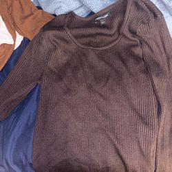 Brown long sleeve top