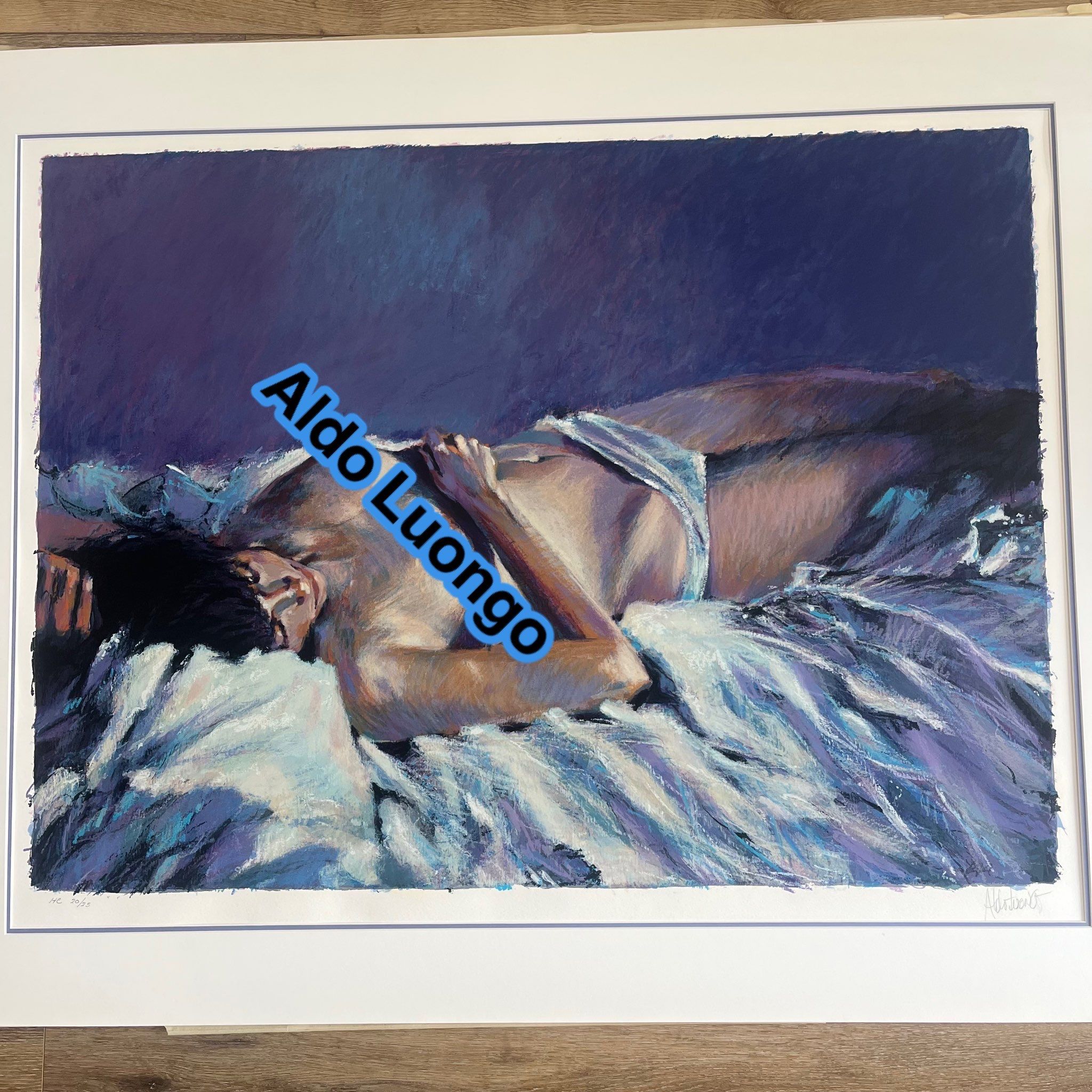 Authentic Aldo Luongo Serigraph Silkscreen Painting Huge!