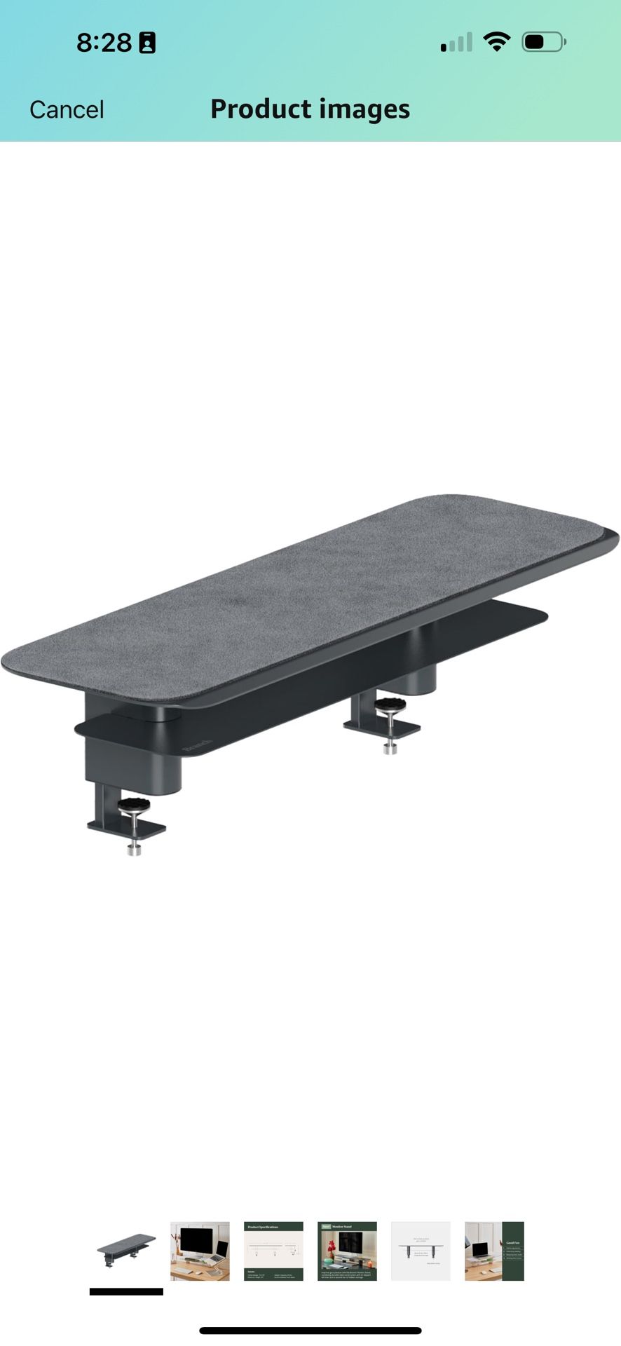 Brand New Branch Monitor Stand – Charcoal, Clamp-On Riser