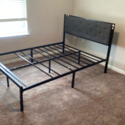 Gently User Sectional Couch, Queen Size Bed Frame, and Full Size Bed Frame 