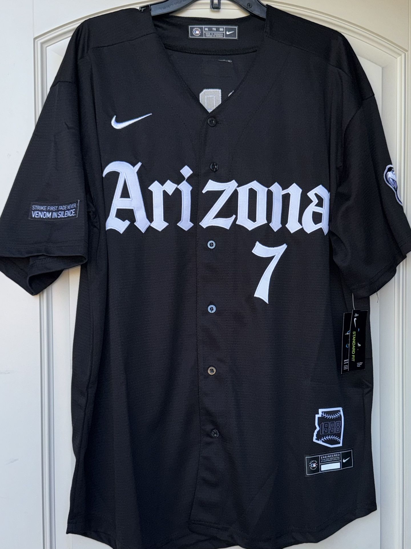 S + M + 2X - ARIZONA DBACKS #7 CORBIN CARROLL JERSEY
