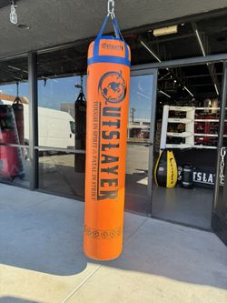 Outslayer Filled 6ft Tall Muay Thai Kickboxing Heavy Punching Bag