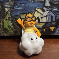 Lakitu Nintendo Super Mario Mini Figure 2.5" Turtle Mario Brothers Flying Cloud