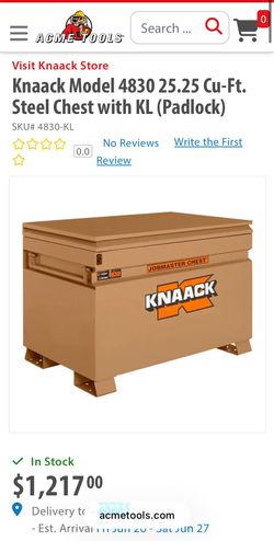 KNAACK 4830 JobMaster Tool Chest w/ Casters – Heavy Duty Jobsite Storage