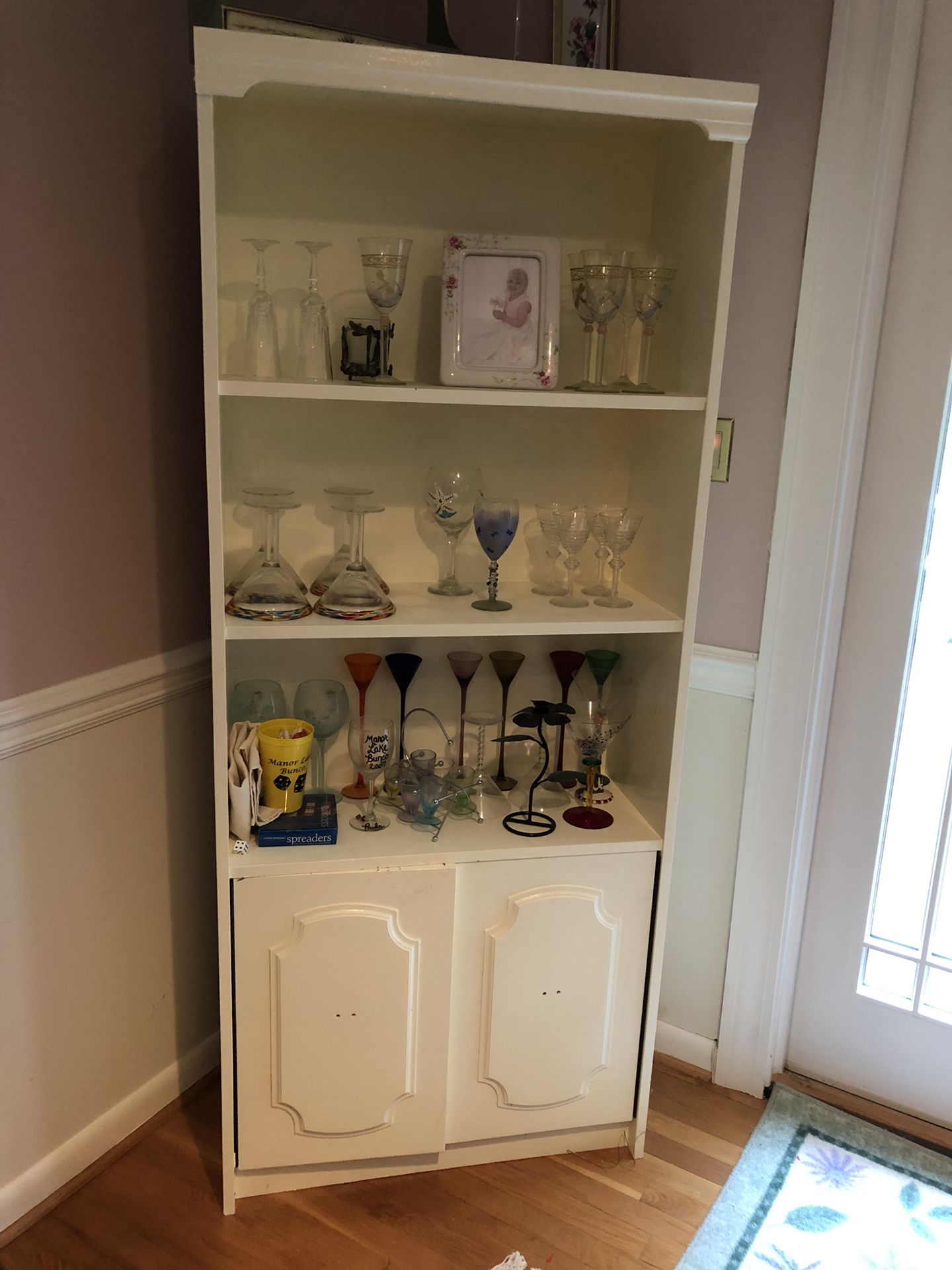 Painted white wooden cabinet