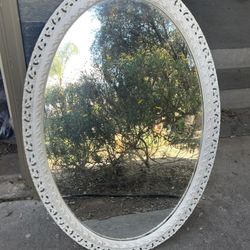 Vintage Wood Oval Mirror AVAILABLE!