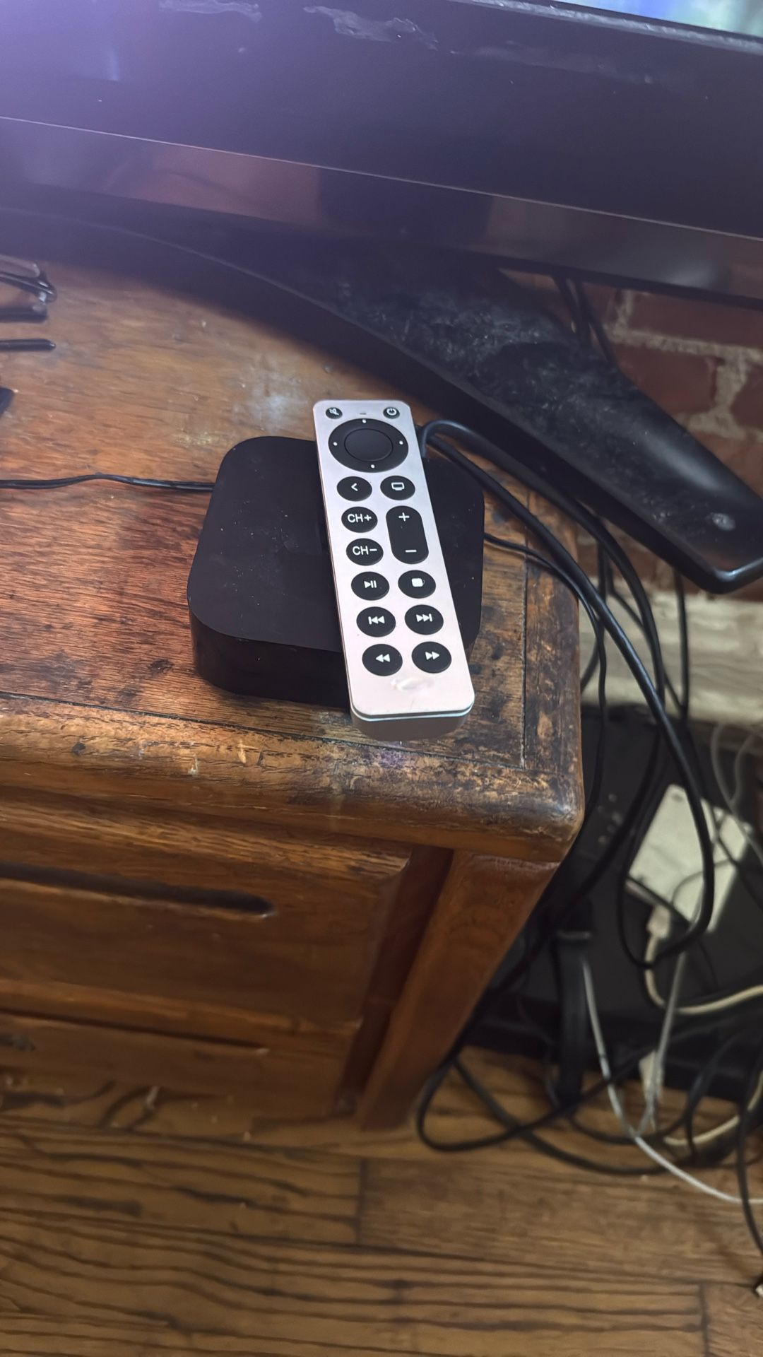 Apple TV Box Wit The Remote Control