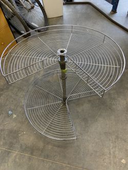 Lazy Susan Rotating Shelf Carousel For Corner Cabinet
