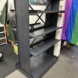 Heavy Duty Retail Rack Bookshelf Commercial With Wheels