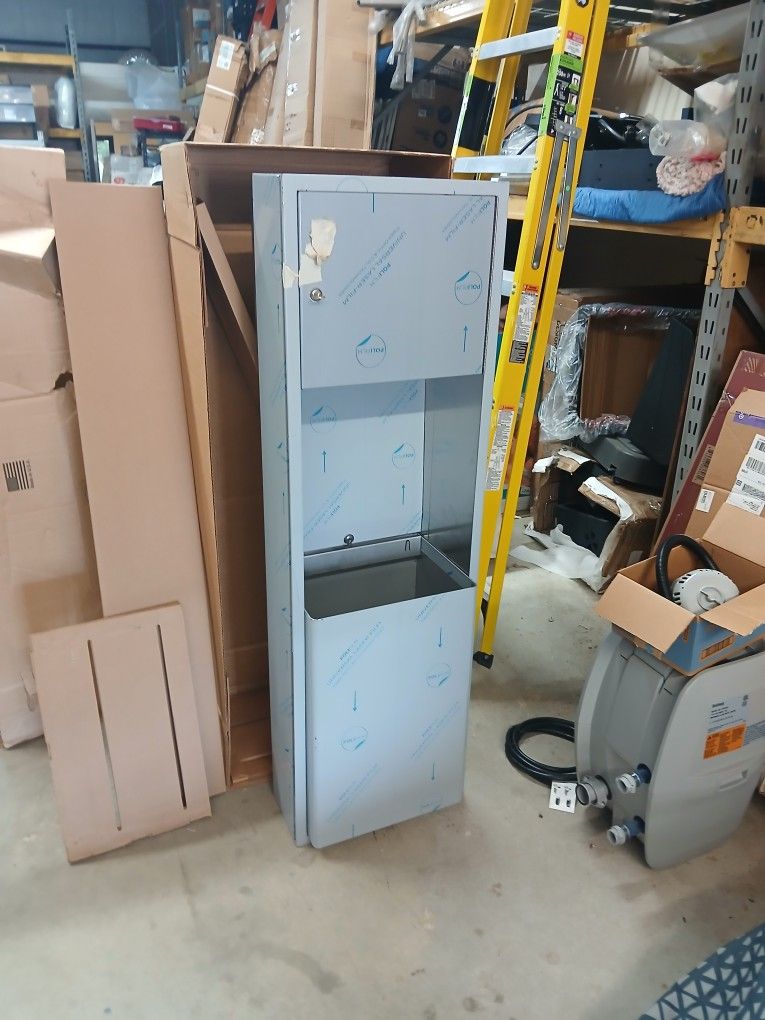New Restaurant Paper Towel Dispenser And Trash Can Stainless Steel