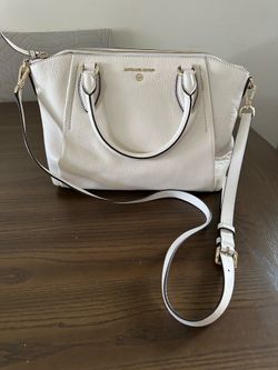 Michael Kors White Leather Satchel/Crossbody- Like New