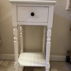 White Wooden Nightstand