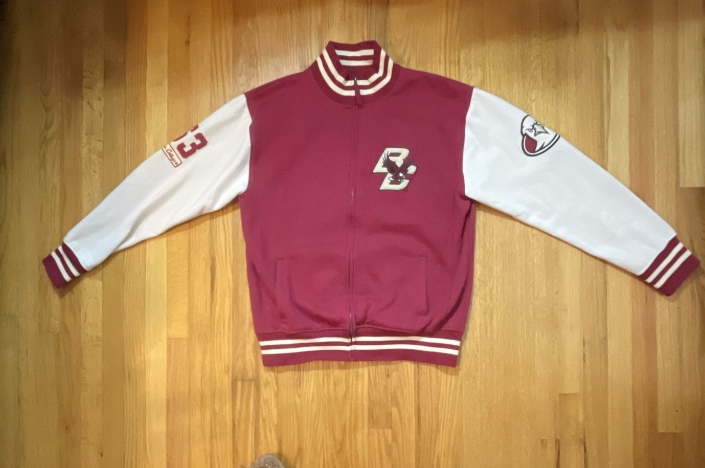 Boston College BC Eagles Varsity Jacket COAT FULL ZIP XL Colosseum Athletics