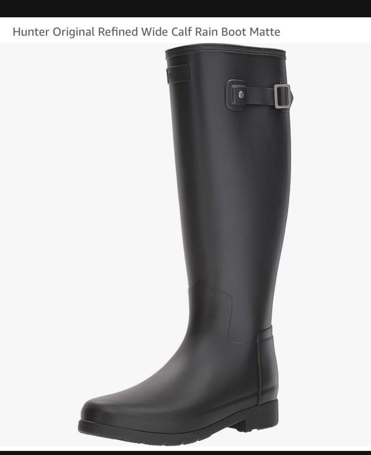 Hunter Original Refined Wide Calf Rain Boot Matte Size 9 Hunter Boots